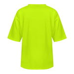 Men's Fluorescent Yellow Solid Oversized T-shirt