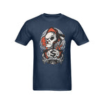 Men's Drip Skull Streetwear Classic Fit T-shirt