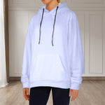 Women's Periwinkle Solid Flannel Hoodie