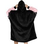 Women's Pink Heart Solid Blanket Hoodie