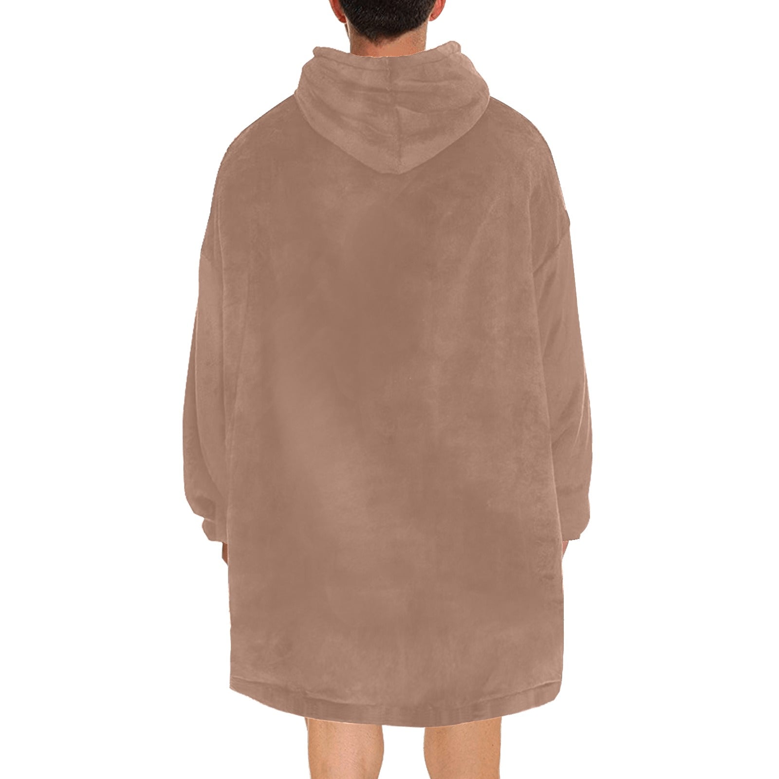 Men's Mocha Mousse Solid Blanket Hoodie