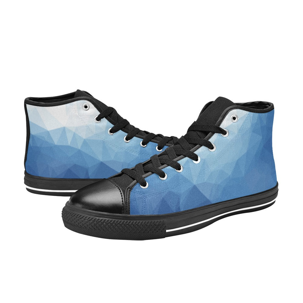 Women's Blue Prism Abstract High Top Shoes
