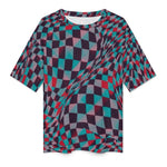 Men's Psychedelic Checker Acid & Punk Oversized T-shirt