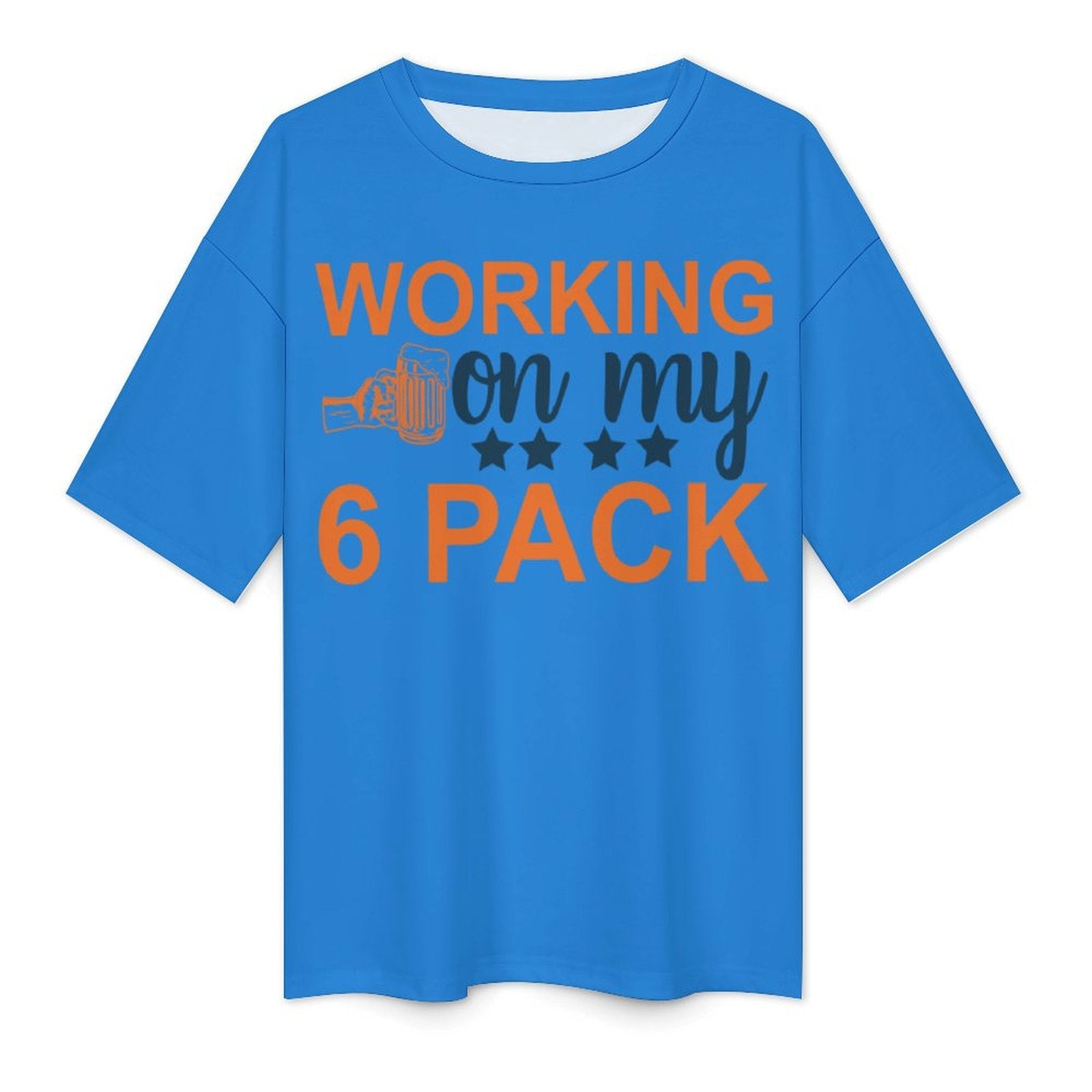 Men's 6 Pack Typography Oversized T-shirt