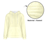 Men's Pale Spring Bud Solid Flannel Hoodie