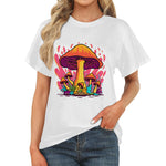 Women's Flaming Mushroom Acid & Punk Classic Fit T-shirt