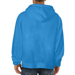 Men's Celestial Blue Solid Flannel Hoodie