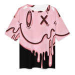 Women's Trippy Melting Smiley Acid & Punk Oversized T-shirt