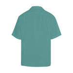Men's Teal Blue Solid Half Sleeve Shirt