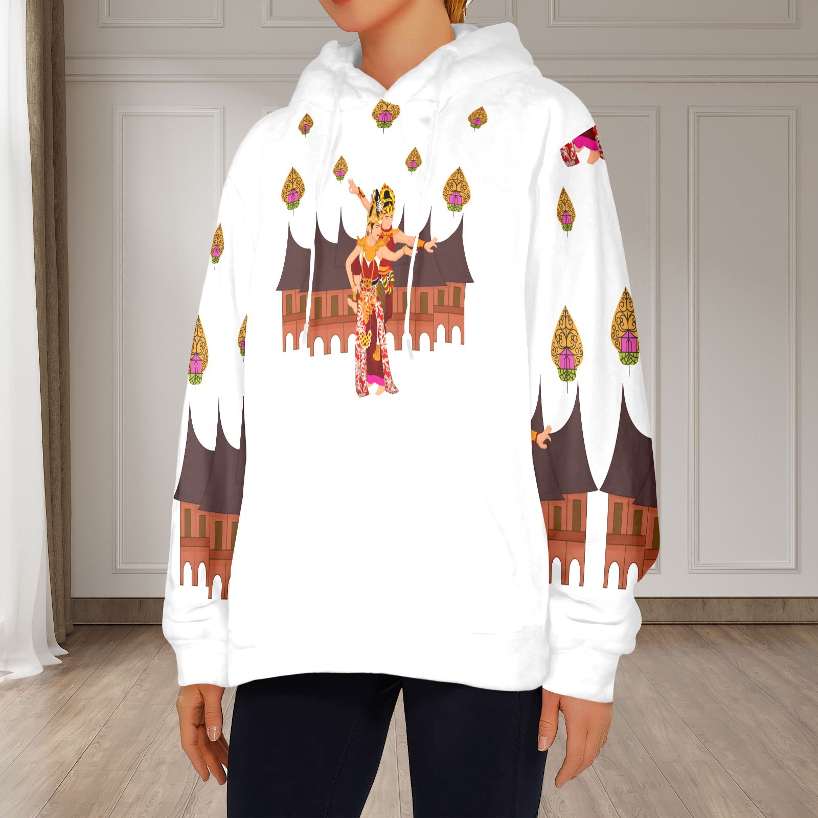 Women's Nritya Abstract Flannel Hoodie