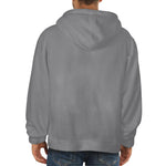 Men's Taupe Gray Solid Flannel Hoodie