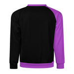 Men's Black & Deep Lilac Solid Sweatshirt