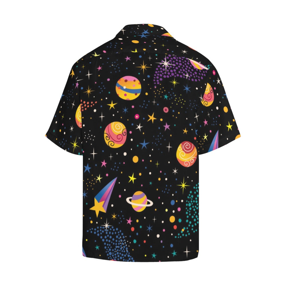 Men's Star Galaxy Abstract Half Sleeve Shirt