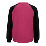 Women's Raspberry Rose & Black Solid Sweatshirt