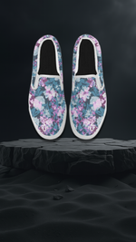 Women's Blossom Floral Print Canvas Slip-on Shoes