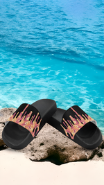 Men's Drizzling Paint Splatter Print Sliders Sandal