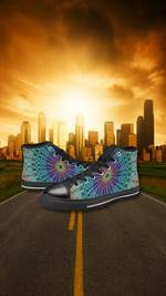 Women's Aurora Fractal Abstract High Top Shoes