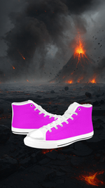 Women's Deep Magenta Solid High Top Shoes