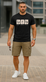 Men's Coffe Streetwear Classic Fit T-shirt
