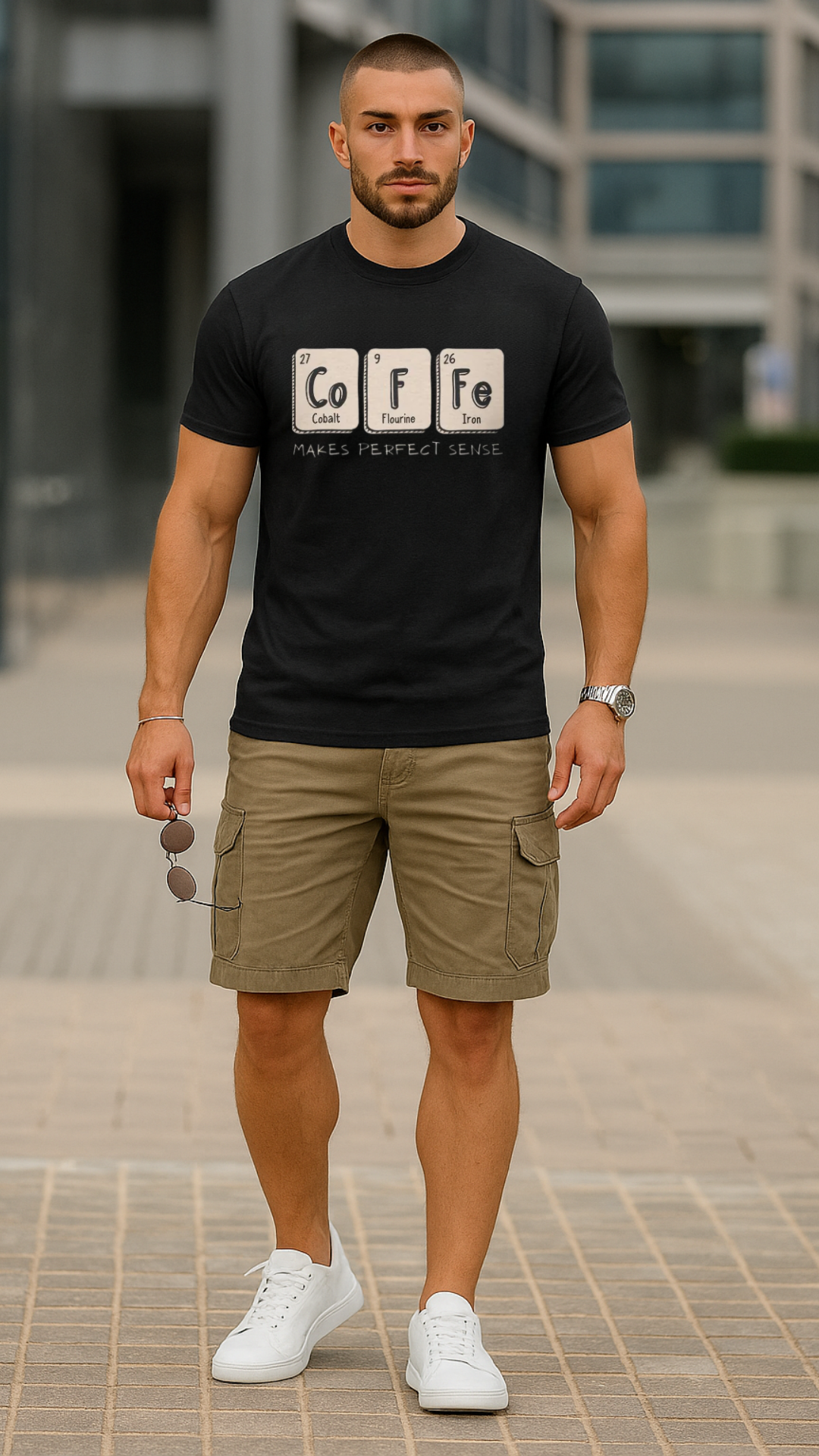 Men's Coffe Streetwear Classic Fit T-shirt