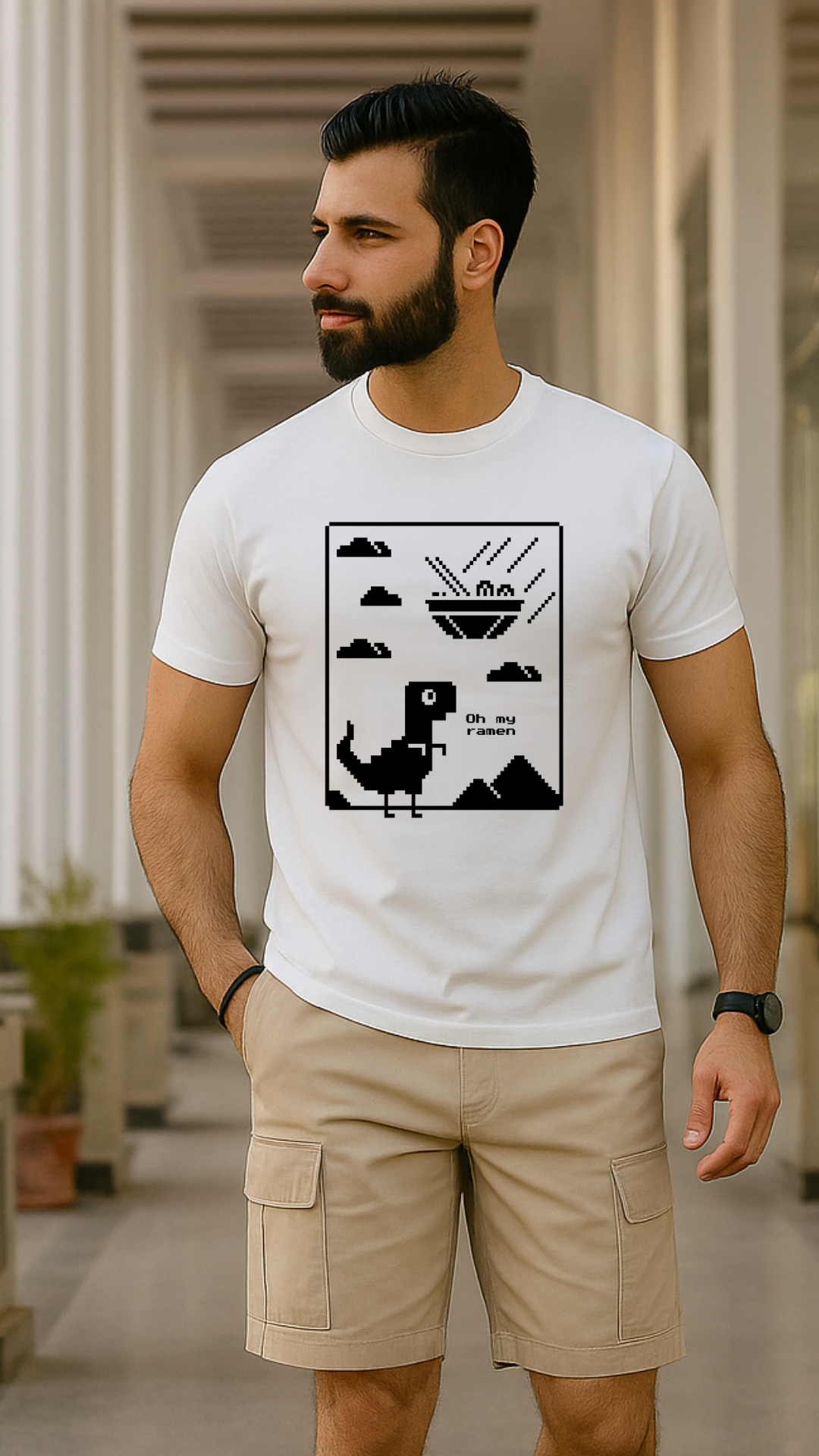 Men's Dino Streetwear Classic Fit T-shirt