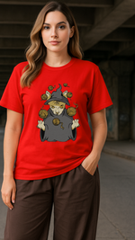 Women's Cat Wizard Acid & Punk Classic Fit T-shirt