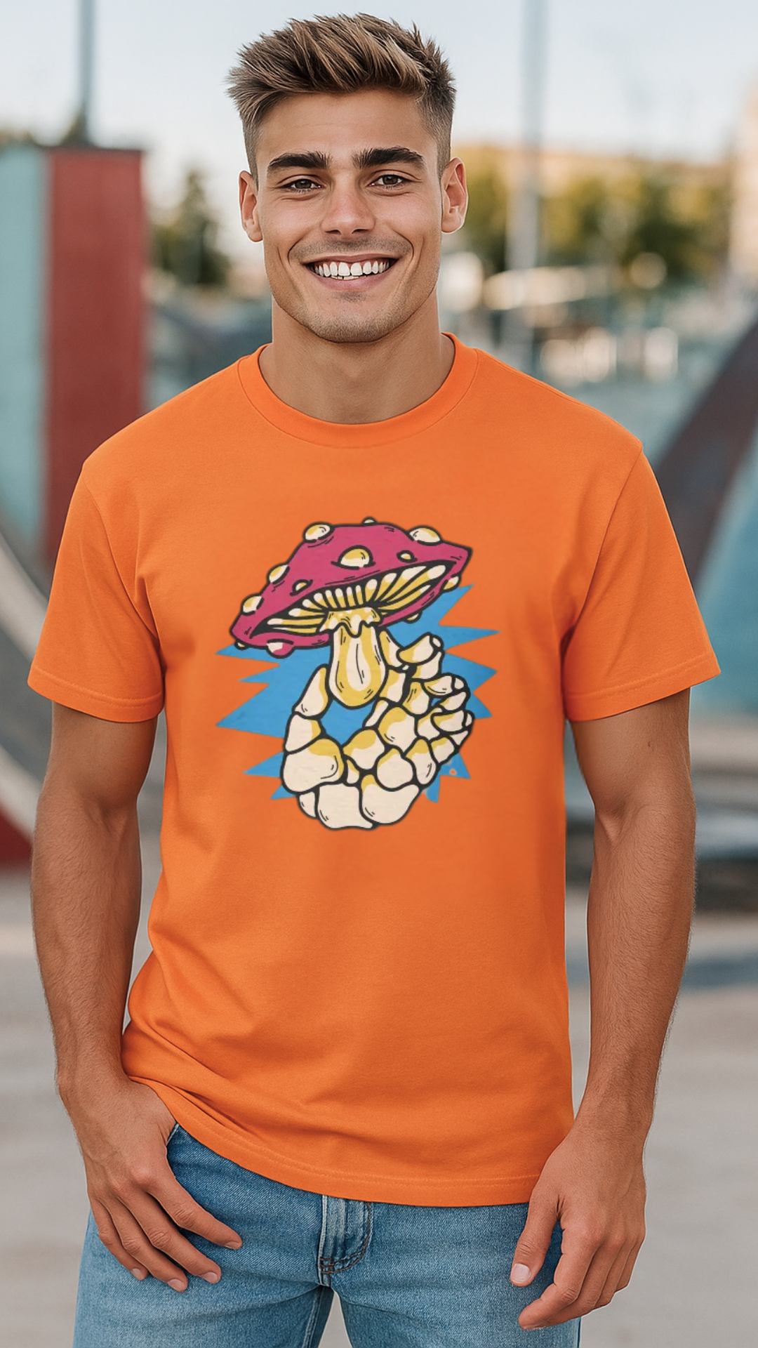 Men's Mushroom Streetwear Classic Fit T-shirt
