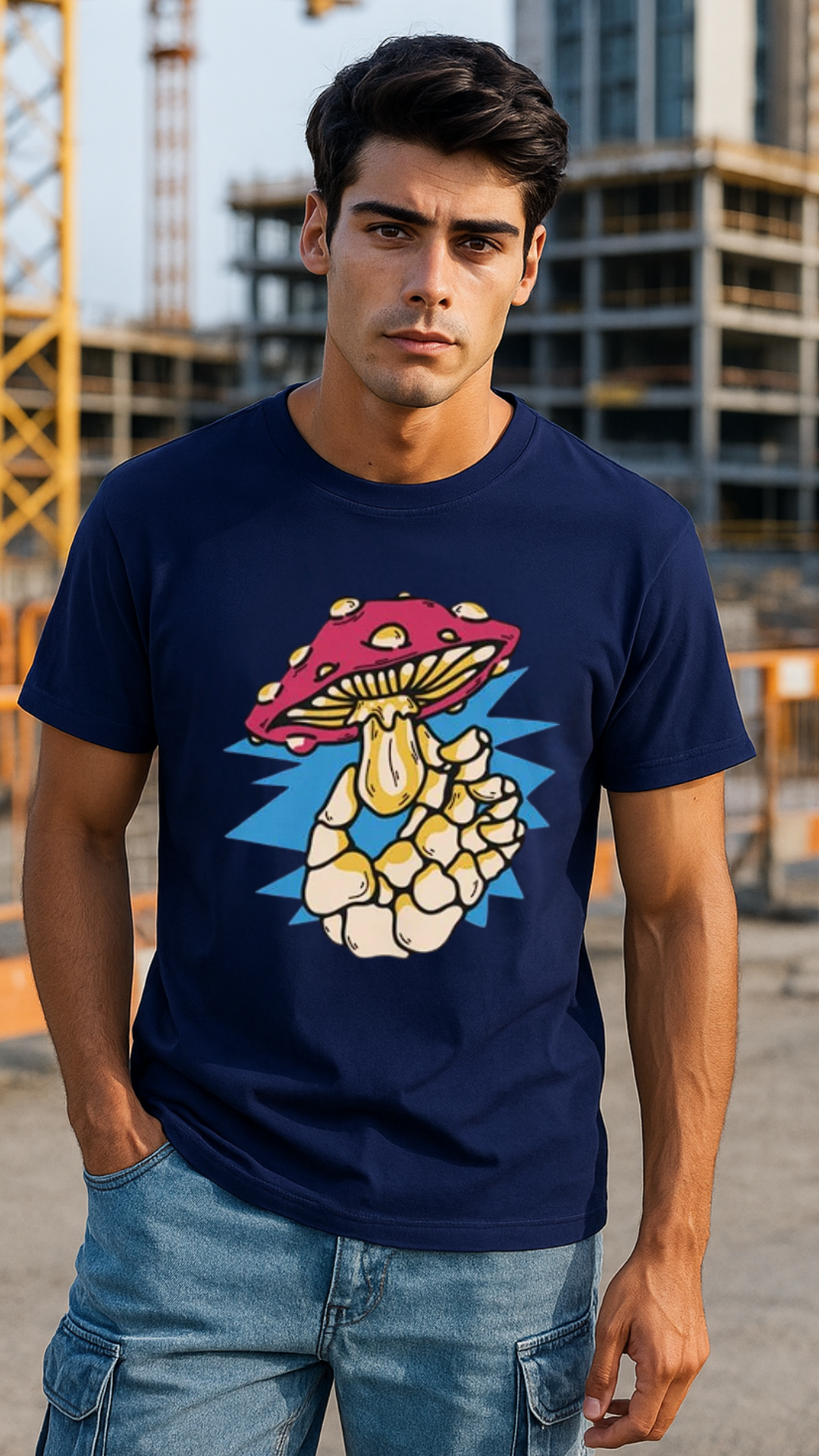 Men's Mushroom Streetwear Classic Fit T-shirt Men's Mushroom Streetwear Classic Fit T-shirt