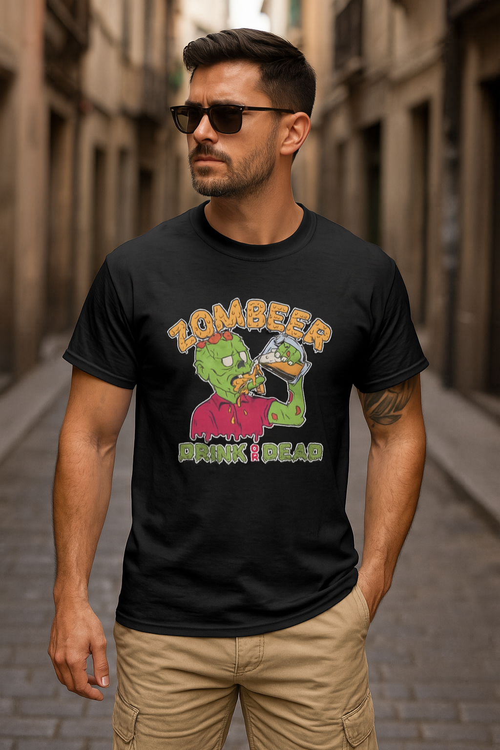 Men's Zombeer Streetwear Classic Fit T-shirt
