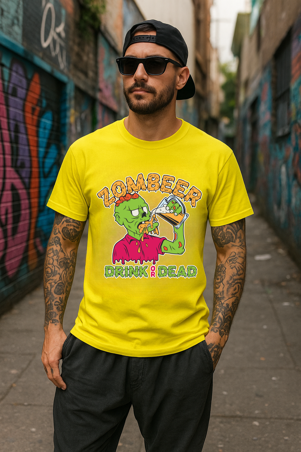 Men's Zombeer Streetwear Classic Fit T-shirt