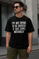 Men's Naturally Typography Oversized T-shirt