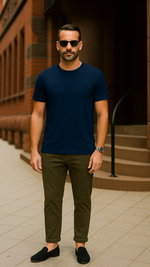 Men's Charcoal Solid Classic T-shirt