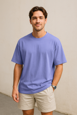 Men's Blue Bell Solid Oversized T-shirt