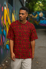 Men's Psychedelic Maze Acid & Punk Oversized T-shirt