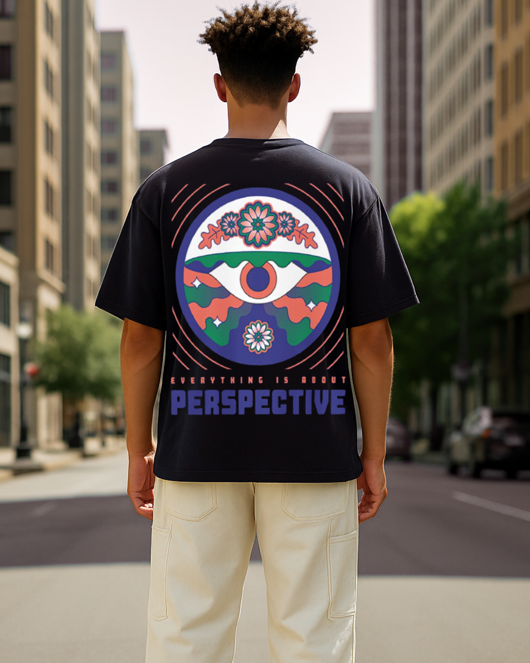 Men's 3rd Eye Perspective Acid & Punk Oversized T-shirt