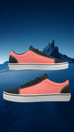 Women's Light Coral Solid Lace Up Shoes
