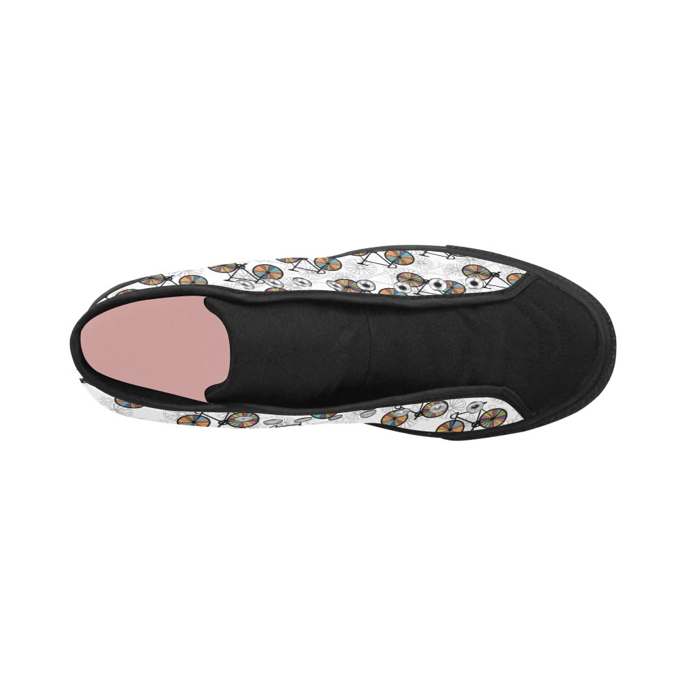 Women's Bicycle Pattern Abstract High Top Shoes