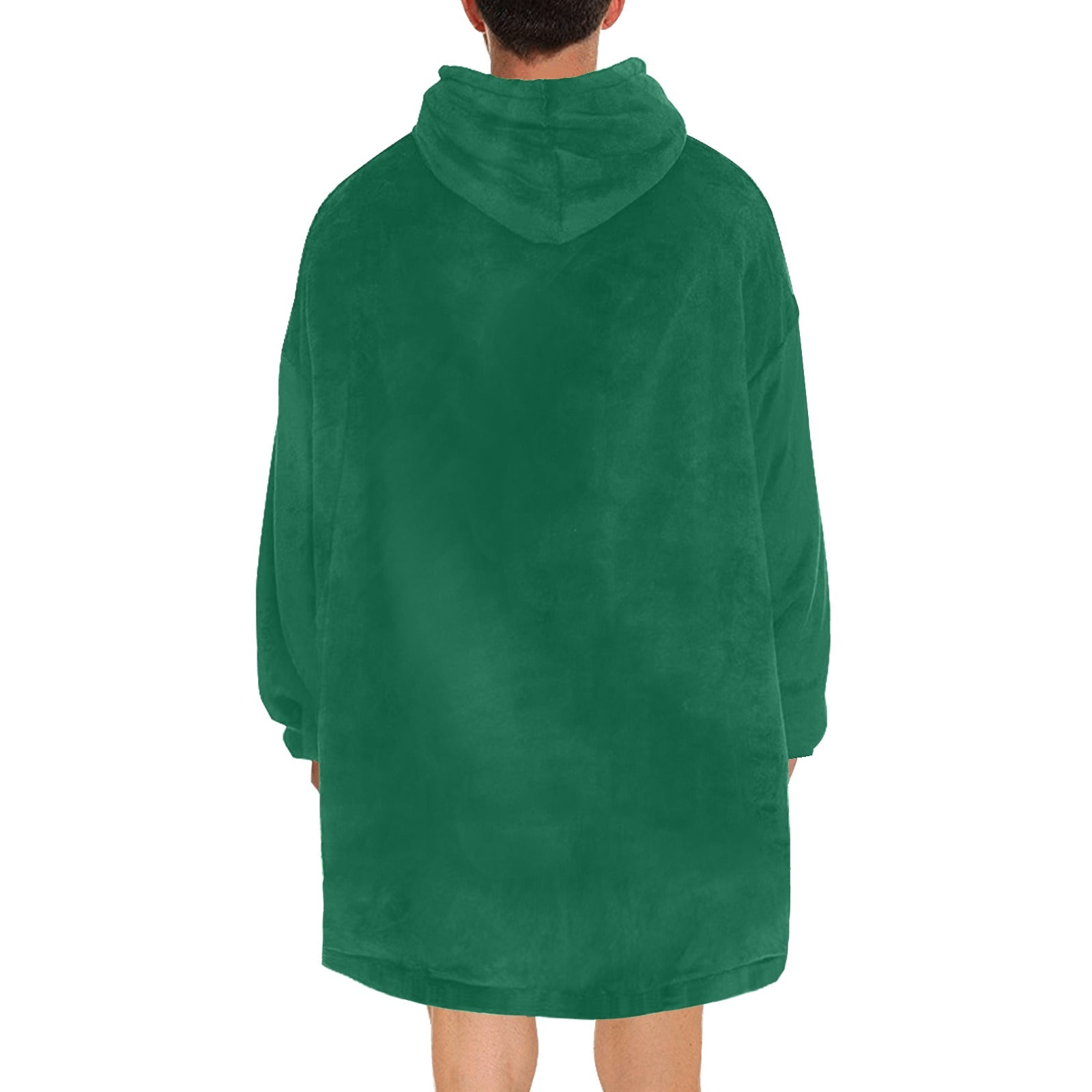 Men's Bottle Green Solid Blanket Hoodie