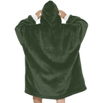 Women's Rifle Green Solid Blanket Hoodie