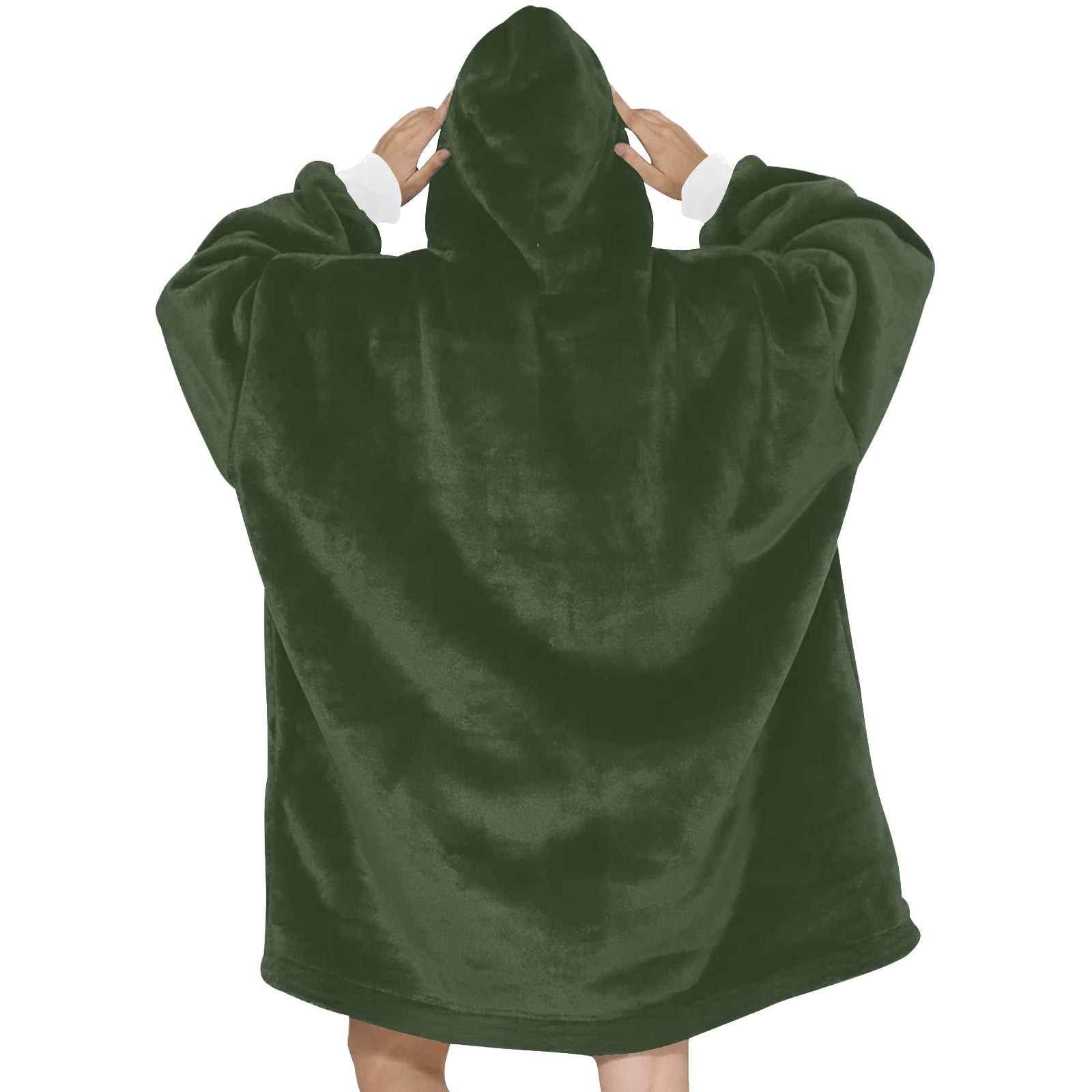 Women's Rifle Green Solid Blanket Hoodie