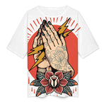 Women's Joined Hands Acid & Punk Oversized T-shirt