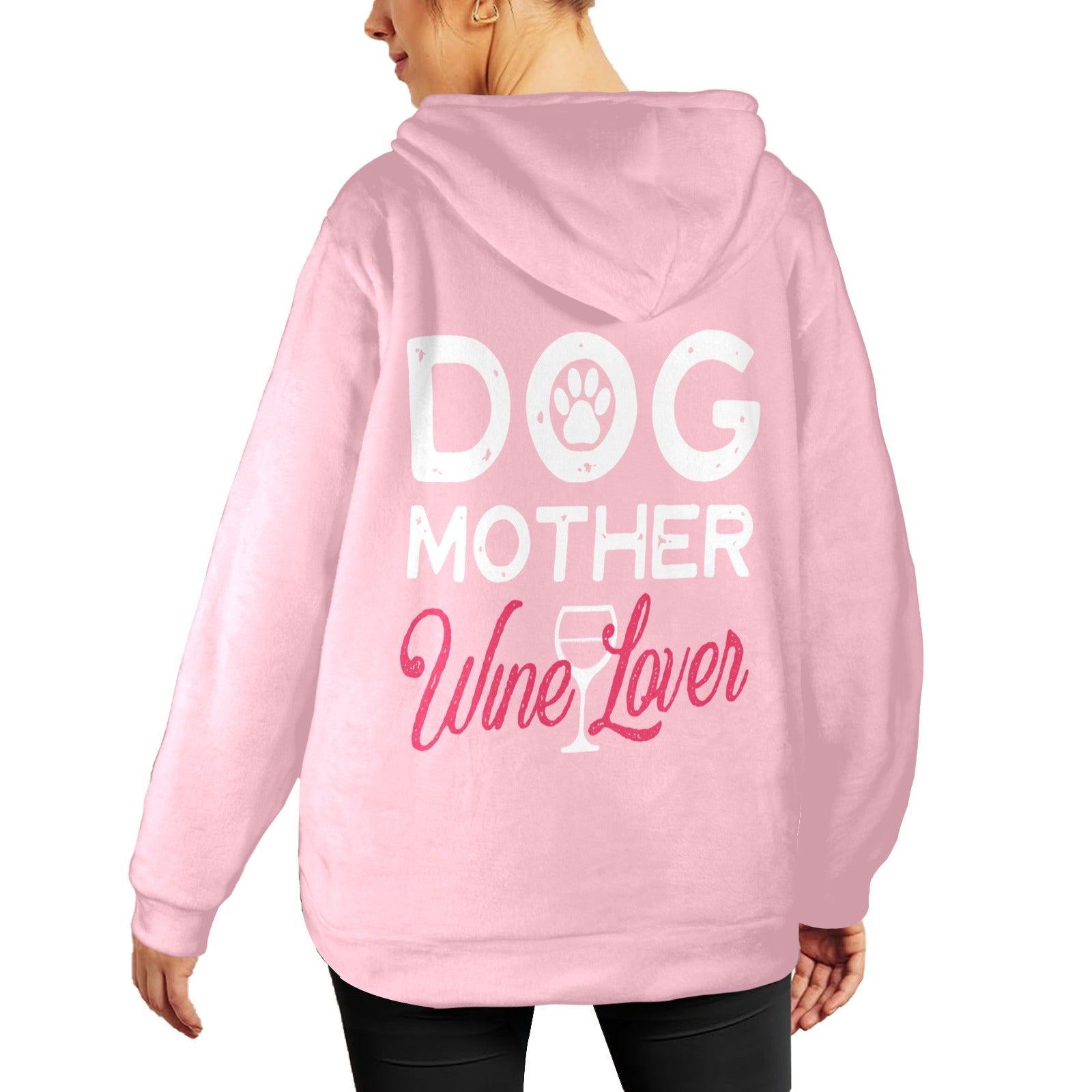 Women's Dog Mother Abstract Flannel Hoodie