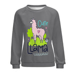 Women's Cute Llama Abstract Sweatshirt