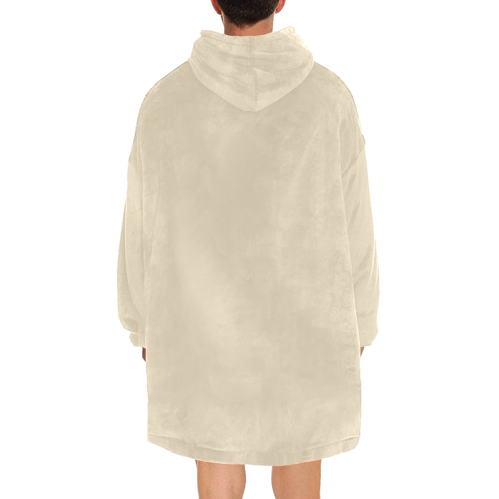 Men's Cream Yellow Solid Blanket Hoodie