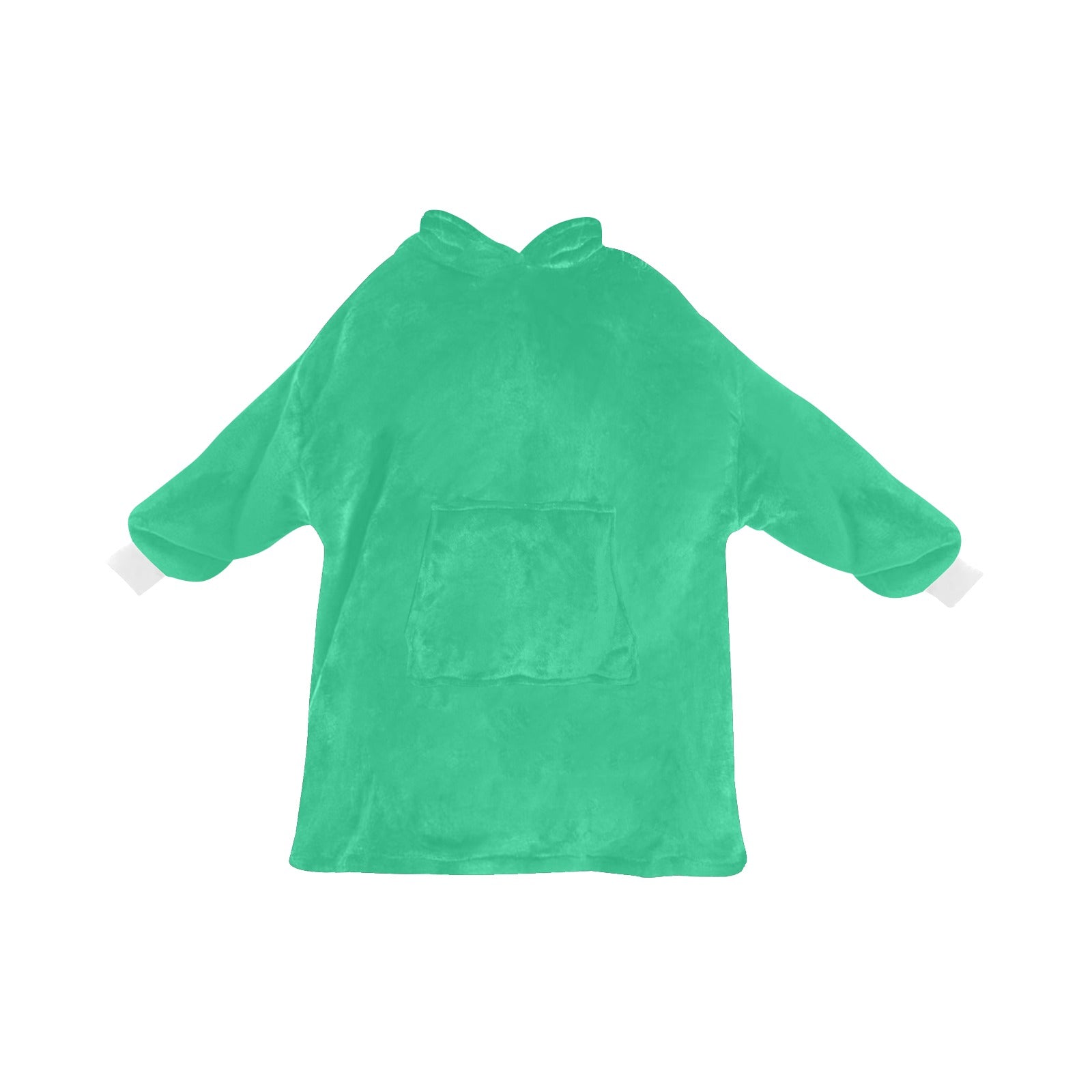 Women's Medium Spring Green Solid Blanket Hoodie
