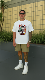 Men's Tanjiro Sword Demon Slayer Anime Oversized T-shirt