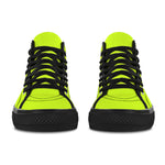 Women's Fluorescent Yellow Solid High Top Shoes