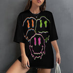 Women's Flowing Acid Psychedelic Acid & Punk Oversized T-shirt