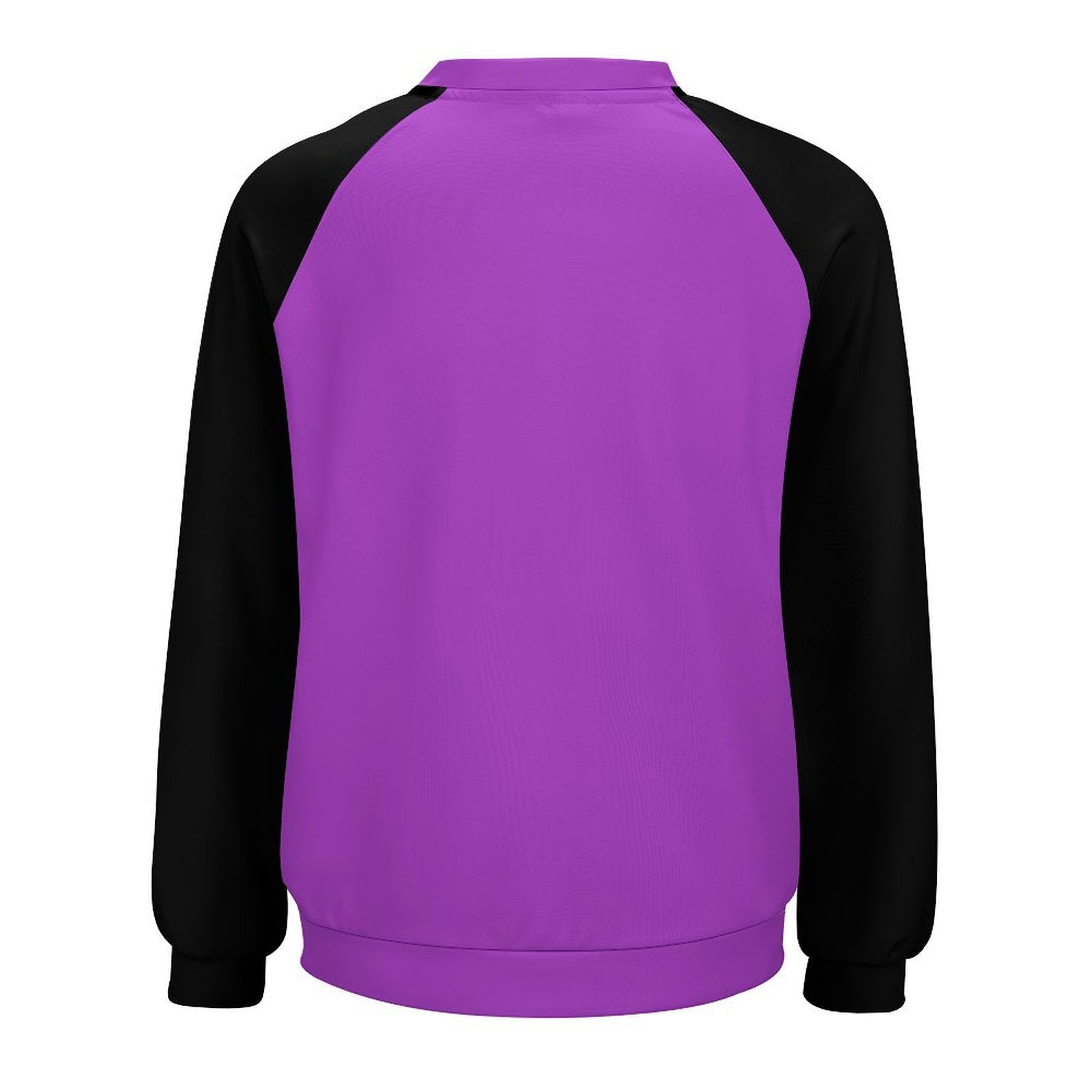 Women's Deep Lilac & Black Solid Sweatshirt