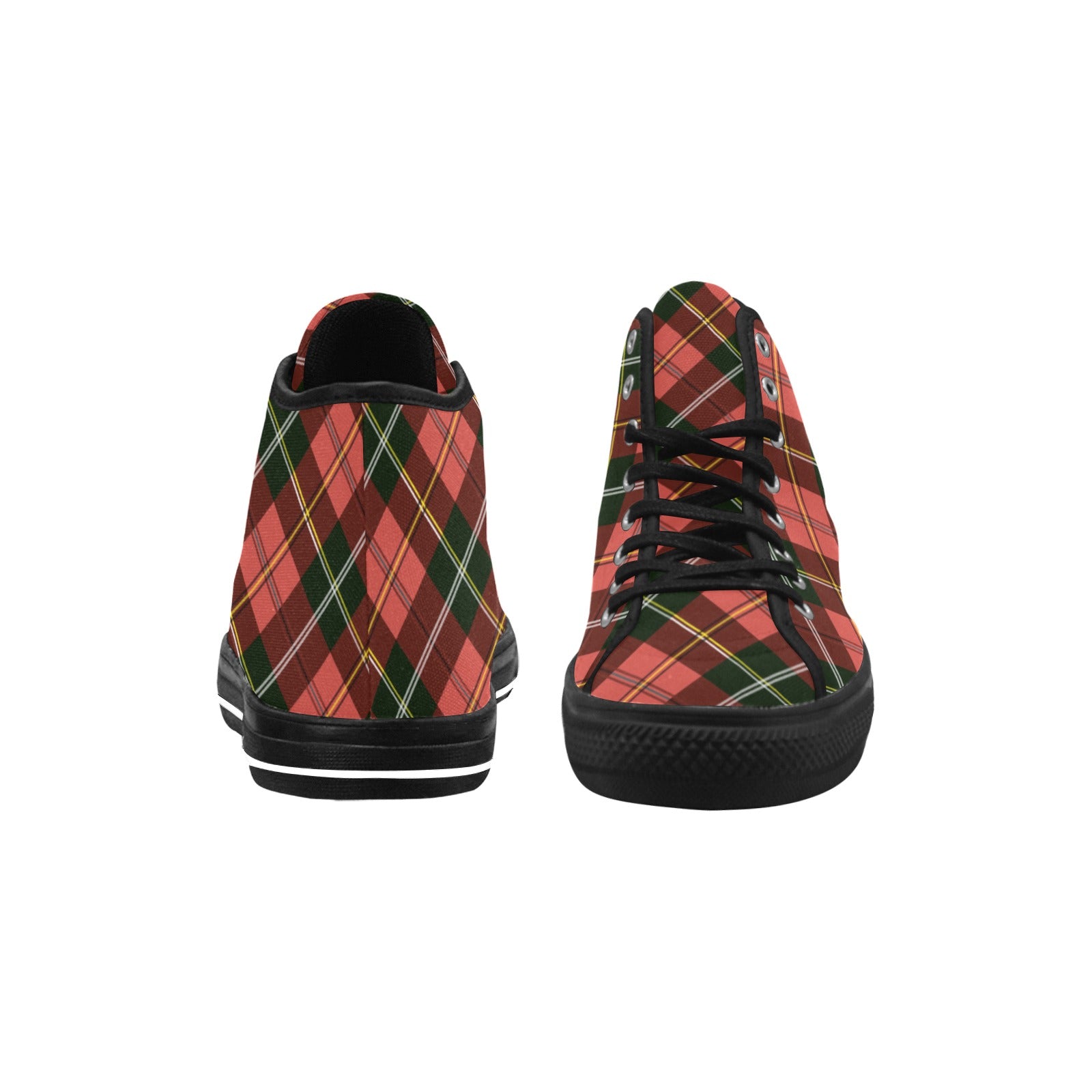 Women's Tartan Blaze Abstract High Top Shoes